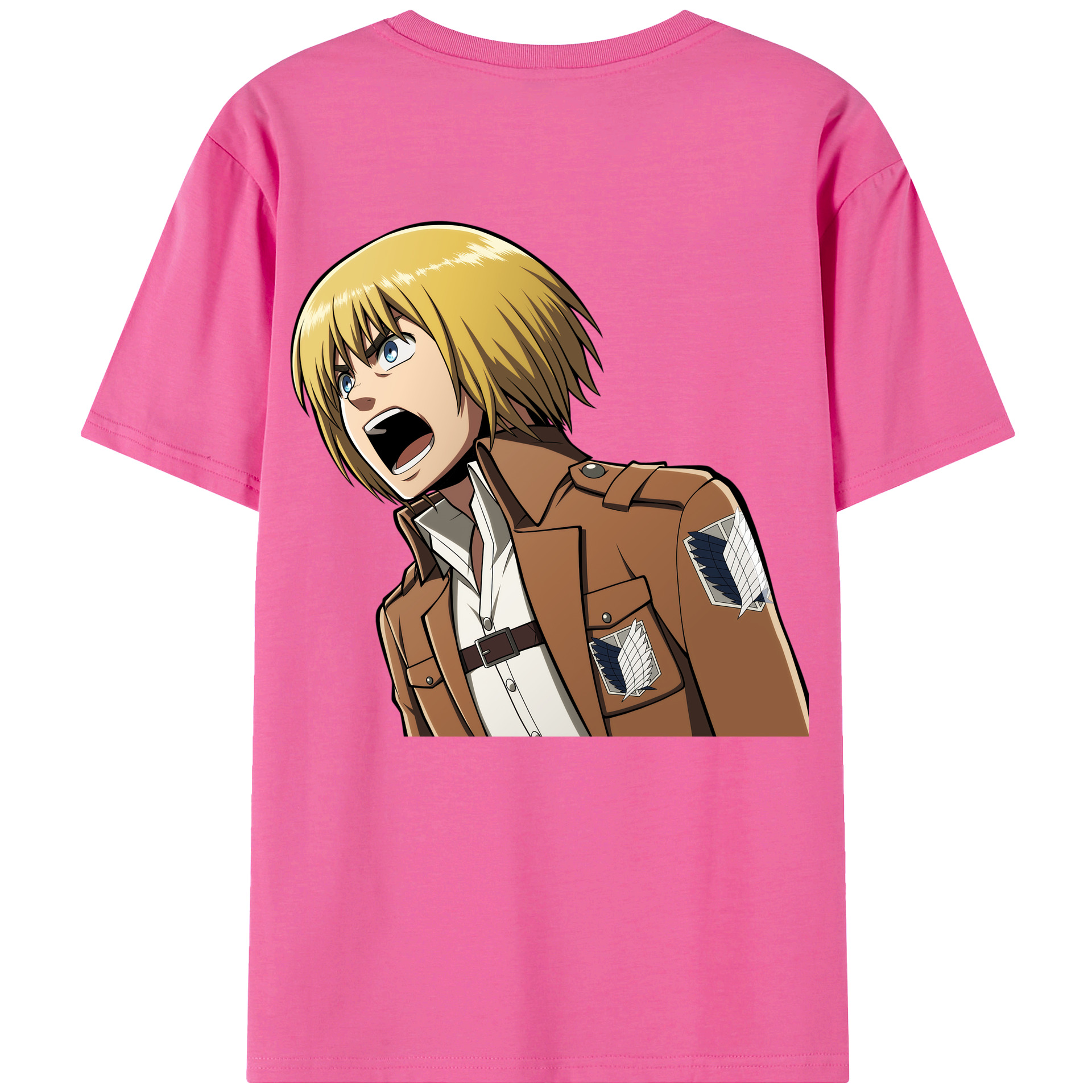 （画像用） 進撃の巨人 アルミン·アルレルト Attack on Titan Armin Arlert レディース半袖Tシャツ(バックプリント)